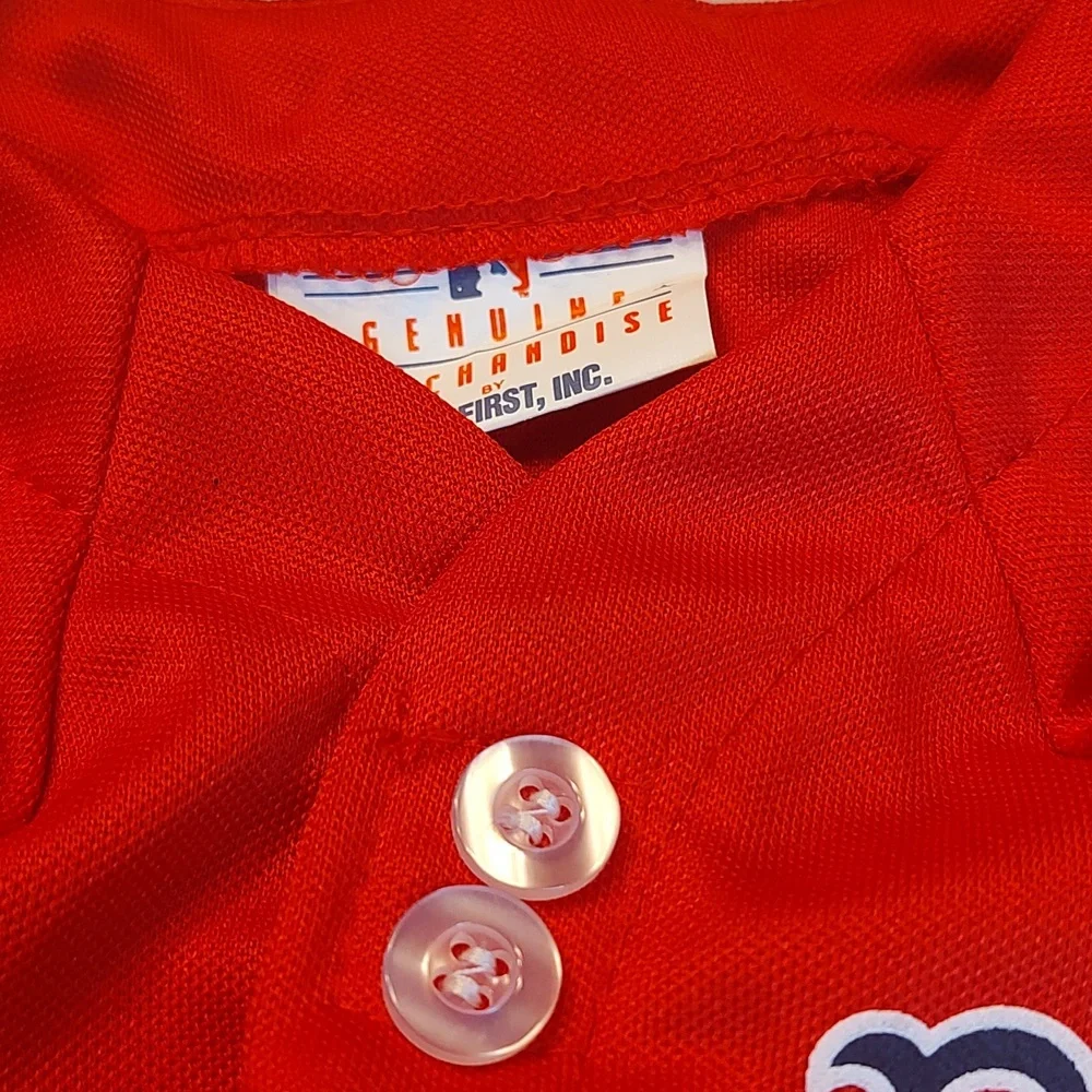 🐕MLB Official Pet Wear Boston Red Sox #01 Red Dog Shirt  small